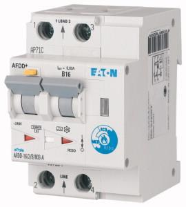 Eaton Arc Fault Detection Device AFDD, aardlekautomaat met vlamboogbeveiliging, 16A, 2p, B-karakteristiek, 30mA